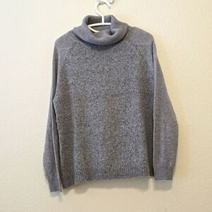 - Joie Grey Tweed Wool Silk Cashmere Blend Turtleneck Sweater Size M
